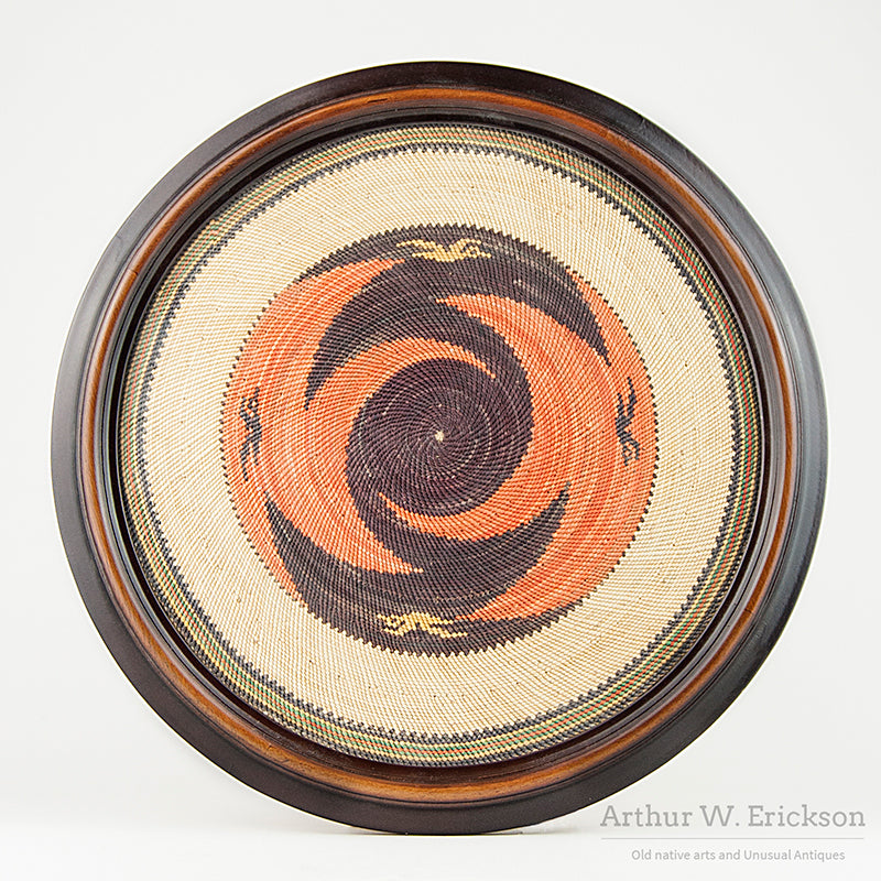 Large Framed Makah/Nuu-Chah-Nulth Basketry Mat