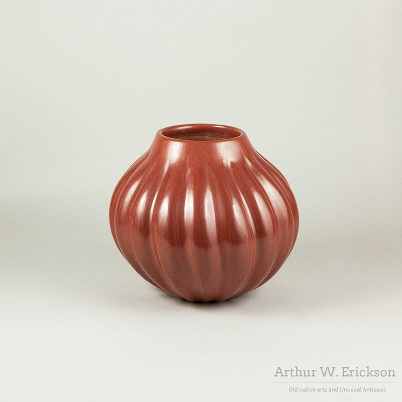 Helen Shupla Redware Melon Jar