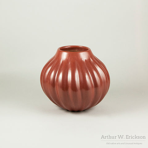 Helen Shupla Redware Melon Jar