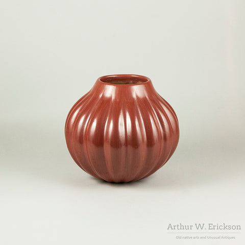 Helen Shupla Redware Melon Jar
