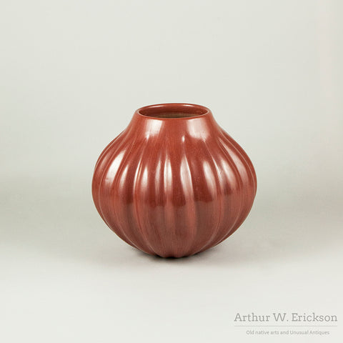 Helen Shupla Redware Melon Jar
