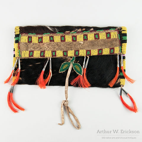 Blackfoot Beaded Bearskin Pouch