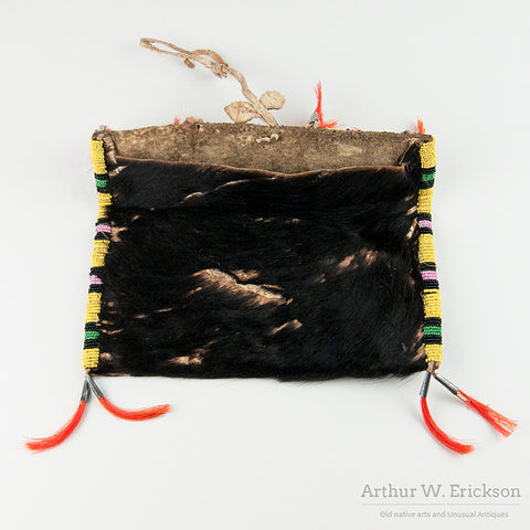 Blackfoot Beaded Bearskin Pouch