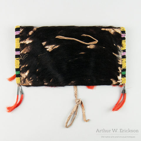 Blackfoot Beaded Bearskin Pouch