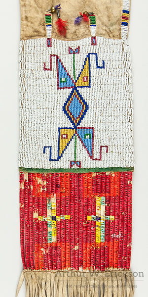 Native American Pipe Bag with beadwork and porcupine quill - Mandan/Ar –  The Sundance Gallery