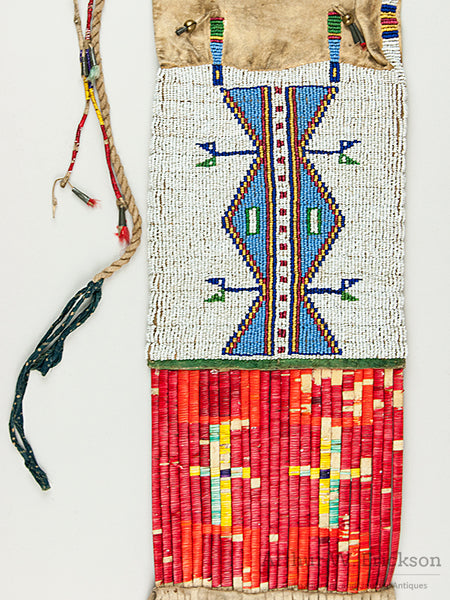 Native American Pipe Bag with beadwork and porcupine quill - Mandan/Ar –  The Sundance Gallery