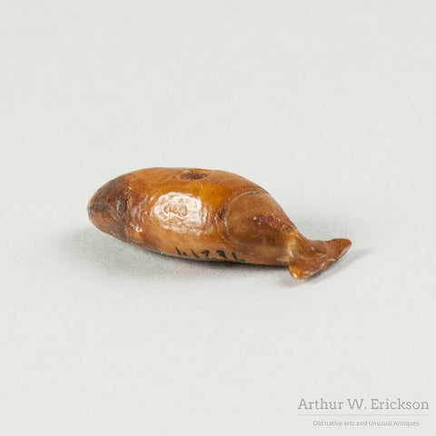 Fossilized Walrus Ivory Bowhead Whale Amulet