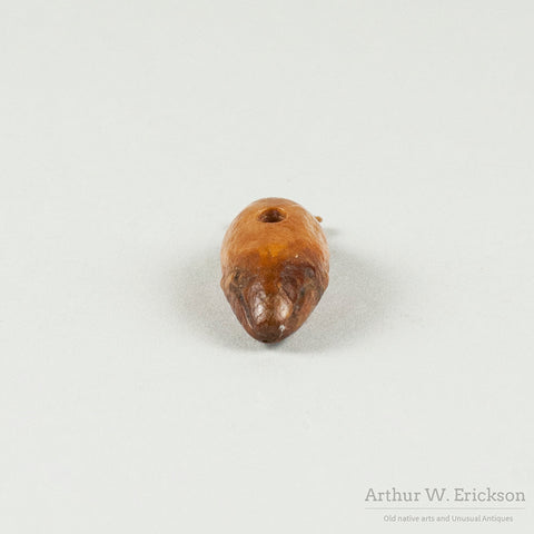 Fossilized Walrus Ivory Bowhead Whale Amulet