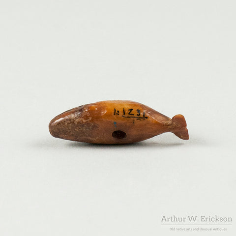 Fossilized Walrus Ivory Bowhead Whale Amulet