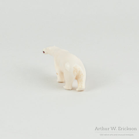 Carved Walrus Ivory Polar Bear