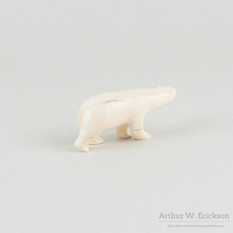 Carved Walrus Ivory Polar Bear