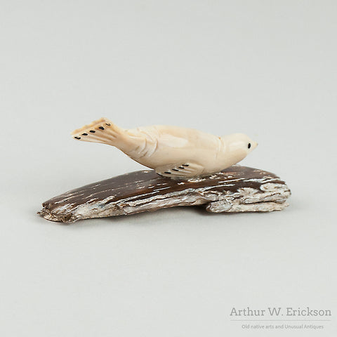 Carved Walrus Ivory Sliding Seal