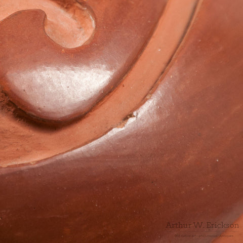 Large Christina Naranjo (1891-1980) Redware Pot with Avanyu
