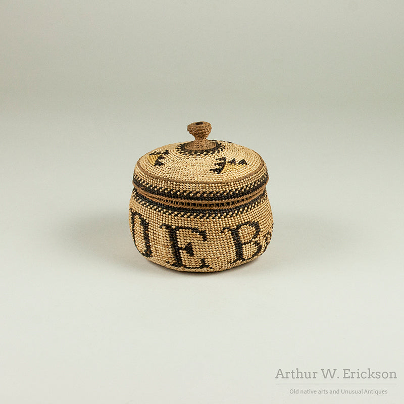 D E Brown's Lidded Yurok Basket