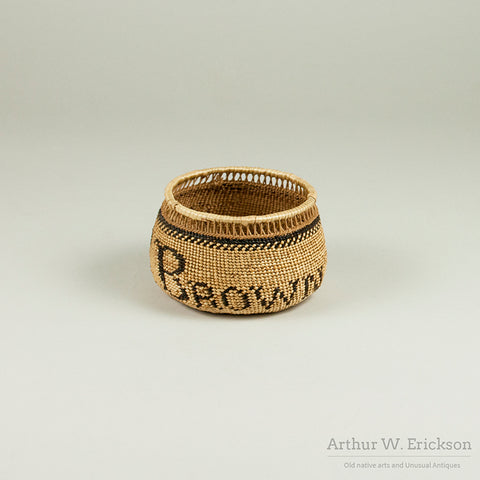D E Brown's Lidded Yurok Basket