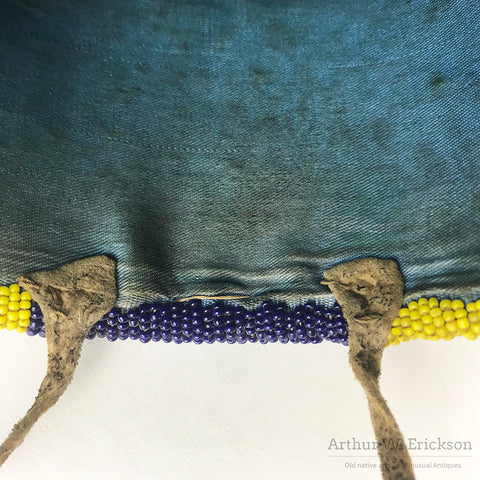 Double-Sided Plateau Beaded Flat Bag with Bead Fringe