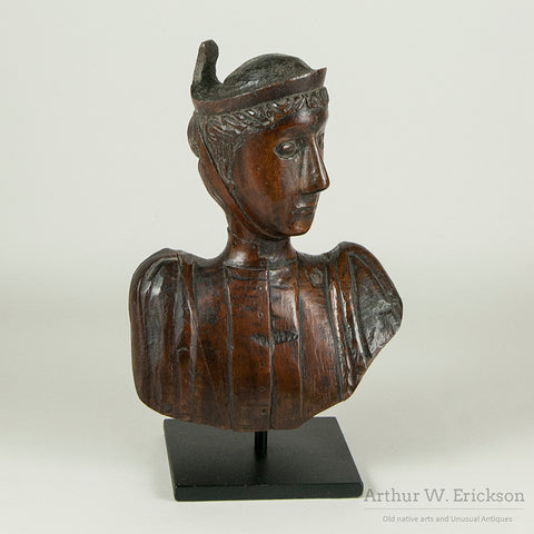 Folk Art Scandinavian Couple Wood Carving