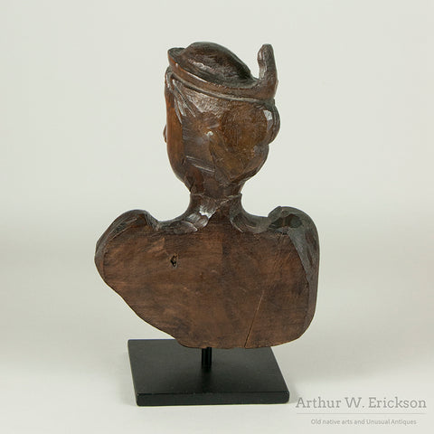 Folk Art Scandinavian Couple Wood Carving