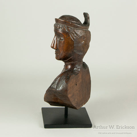 Folk Art Scandinavian Couple Wood Carving