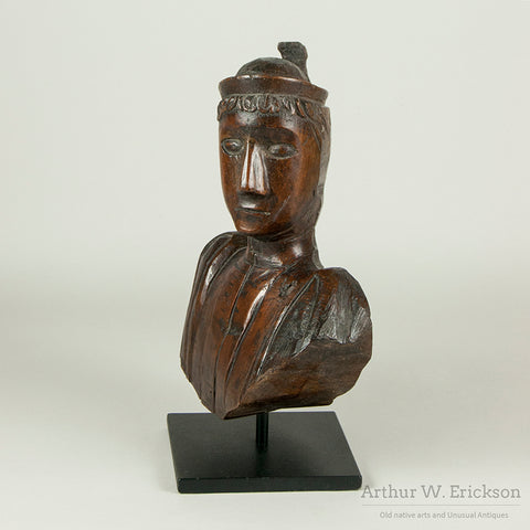 Folk Art Scandinavian Couple Wood Carving