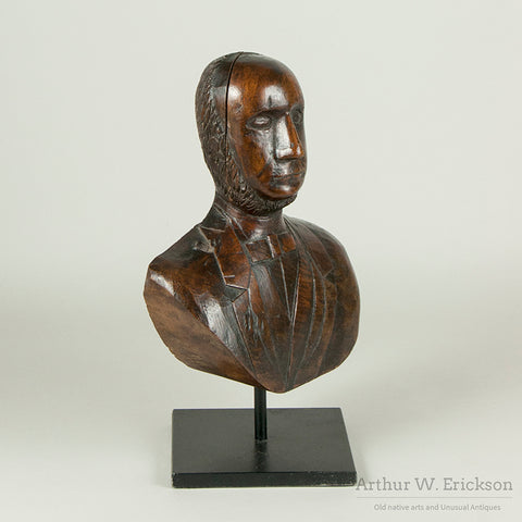 Folk Art Scandinavian Couple Wood Carving