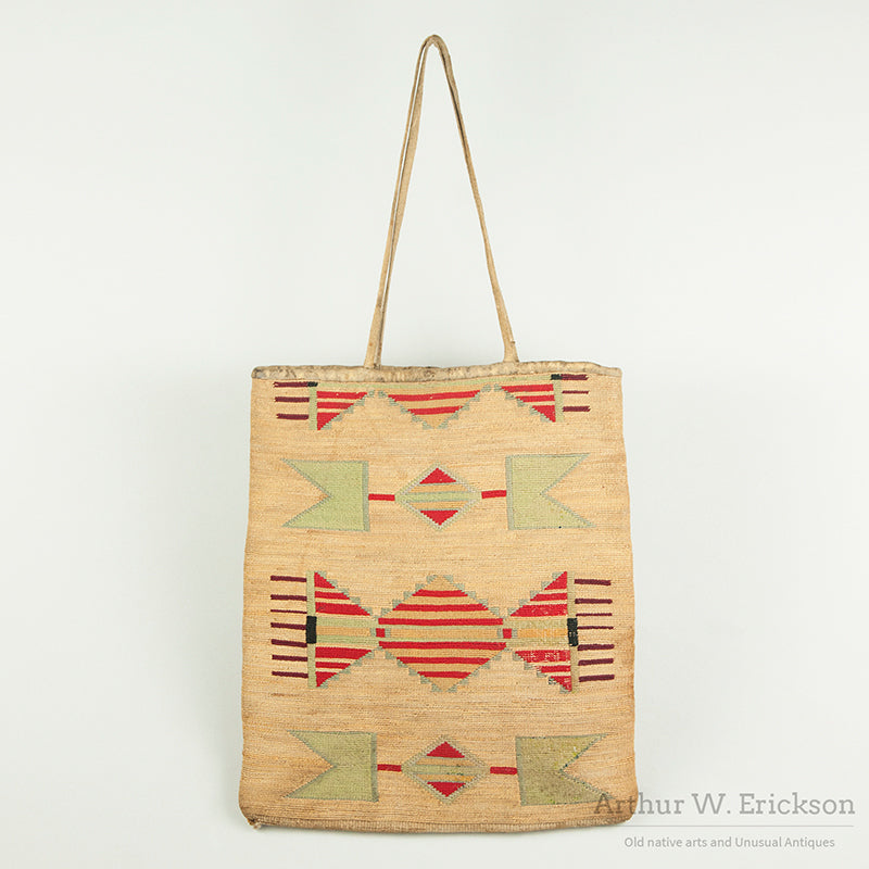 Early Plateau Cornhusk Bag, C. 1890-1900