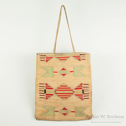 Early Plateau Cornhusk Bag, C. 1890-1900