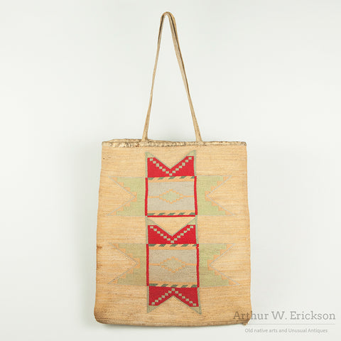 Early Plateau Cornhusk Bag, C. 1890-1900