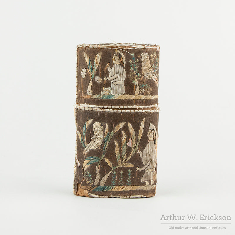 Huron Moose Hair embroidered Cigar Case