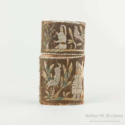 Huron Moose Hair embroidered Cigar Case