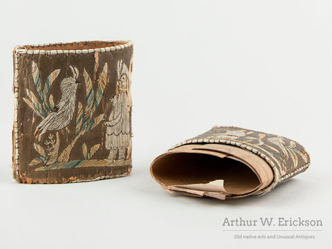 Huron Moose Hair embroidered Cigar Case