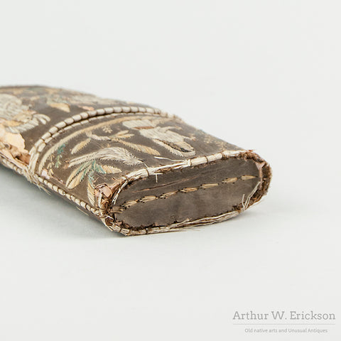 Huron Moose Hair embroidered Cigar Case