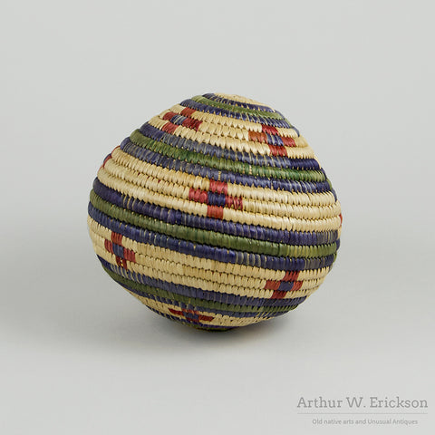 Eskimo Basketry Ball with Rattle