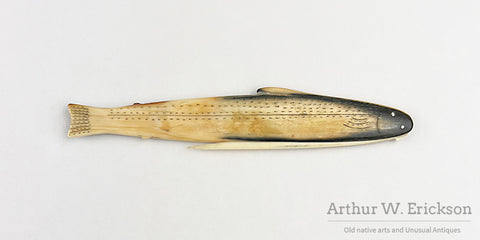 Eskimo Carved Ivory Fish Toothpick
