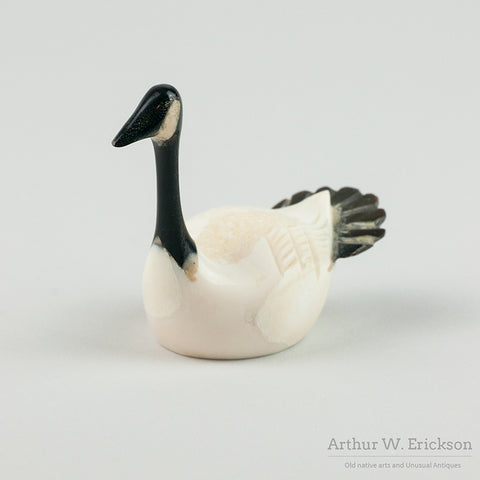 Eskimo Carved Ivory "Floating" Goose