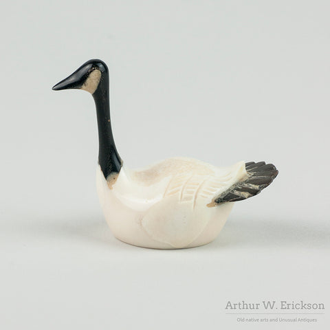 Eskimo Carved Ivory "Floating" Goose