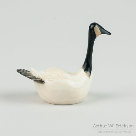Eskimo Carved Ivory "Floating" Goose