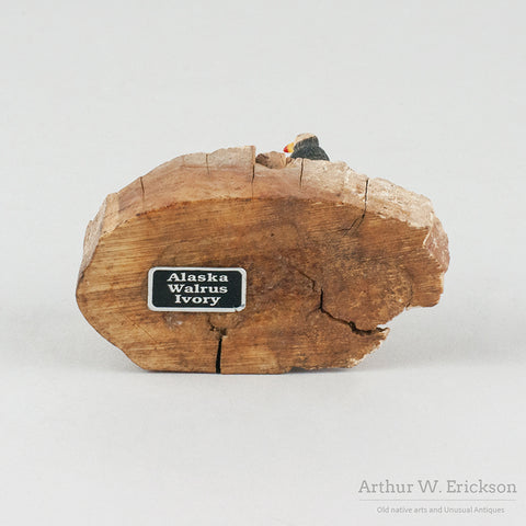 Eskimo Carved Puffin Rookery