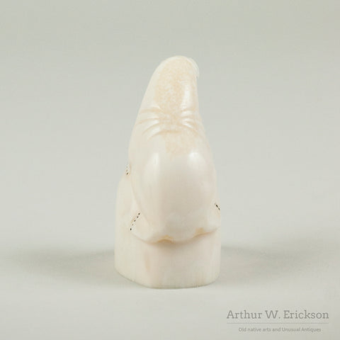 Eskimo Carved Walrus on Ice