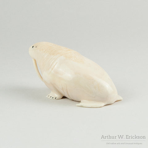 Husky Eskimo Carved Walrus by Lincoln Milligrock