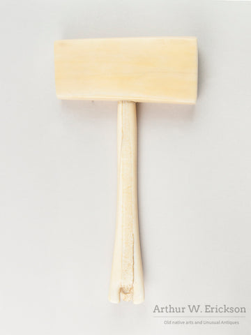 Eskimo Ivory gavel with Seal Head Handle