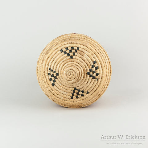 Eskimo Lidded Basket with Sealgut Design