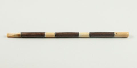 Elegant Fossilized Walrus Ivory and Wood Cigarette Holder