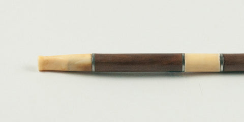 Elegant Fossilized Walrus Ivory and Wood Cigarette Holder
