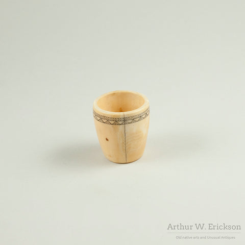 Eskimo Carved Walrus Ivory Desk Set