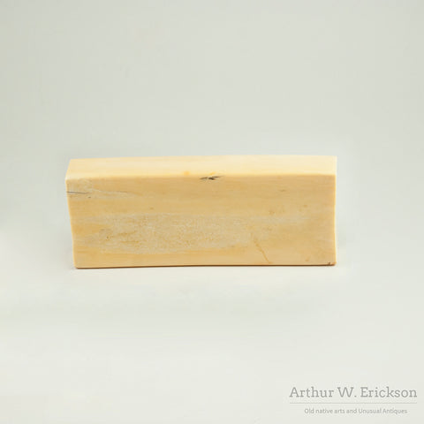 Eskimo Carved Walrus Ivory Desk Set