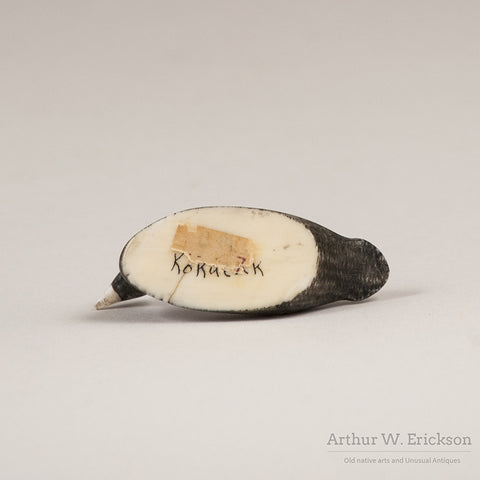 Eskimo Scrimshaw Waterfowl by Charles M. Kokuluk - Arthur W. Erickson - 7