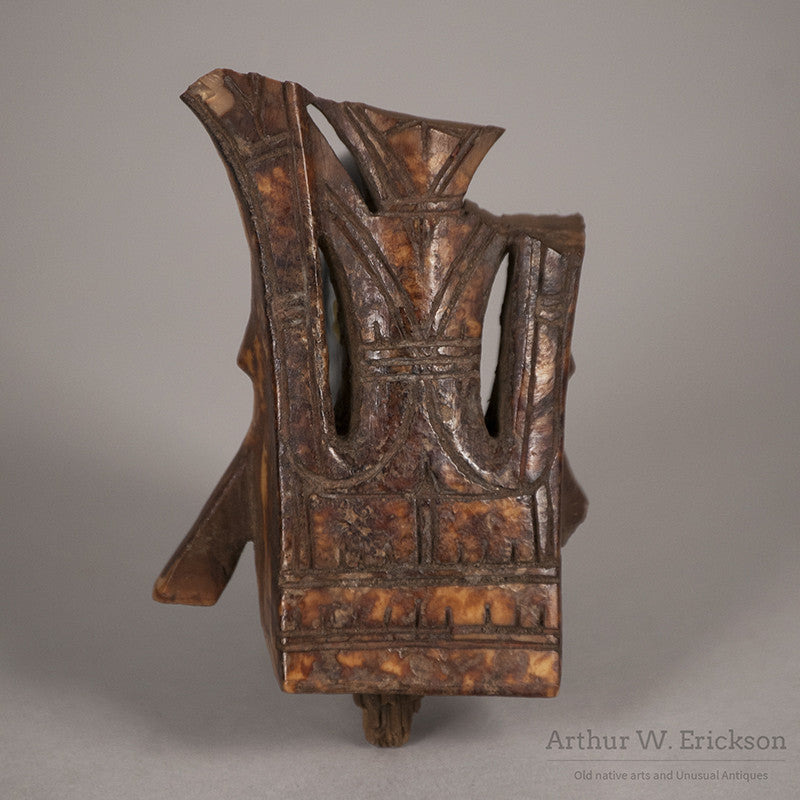 Eskimo Excavated Ivory Turreted Object, Punuk Style - Arthur W. Erickson - 1
