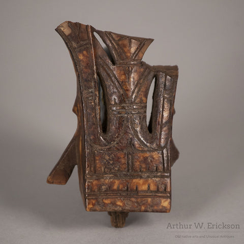 Eskimo Excavated Ivory Turreted Object, Punuk Style - Arthur W. Erickson - 1