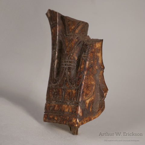 Eskimo Excavated Ivory Turreted Object, Punuk Style - Arthur W. Erickson - 2